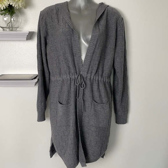 Hooded Open Sweater Jacket - Picture 9 of 9